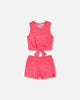 Terry Tank Top With Shorts Set Pink
