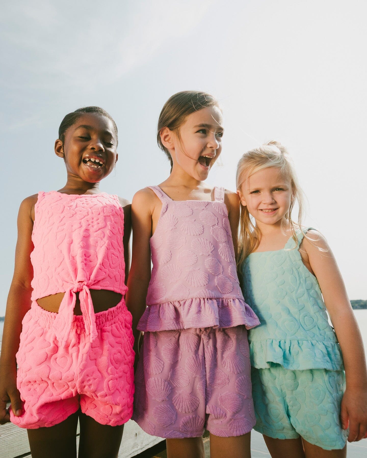 Terry Tank Top With Shorts Set Pink