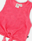 Terry Tank Top With Shorts Set Pink
