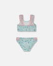 Two-Piece Swimsuit Blue Seahorse Print