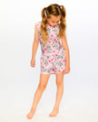 Swim Shorts Pink Hibiscus Print