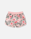 Swim Shorts Pink Hibiscus Print