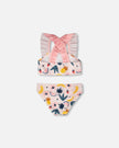 Two-Piece Swimsuit Pink Printed Fruits