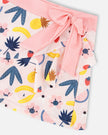 Beach Skirt Cover-Up Pink Printed Fruits