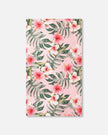 Beach Towel Pink Hibiscus Print