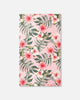 Beach Towel Pink Hibiscus Print