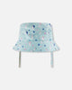 Beach Hat Blue Seahorse Print