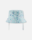 Beach Hat Blue Seahorse Print