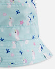 Beach Hat Blue Seahorse Print