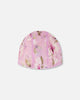 Swim Cap Purple Flower Print
