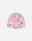 Swim Cap Purple Flower Print