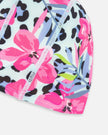 Swim Cap Blue Floral And Leopard Print