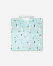 Hooded Beach Towel Blue Seahorse Print
