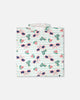 Hooded Beach Towel Blue Flamingo And Cactus Print