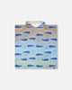 Hooded Beach Towel Blue Whale Print