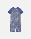 Organic Cotton Two-Piece Pyjama Set Blue Dog Print