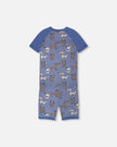 Organic Cotton Two-Piece Pyjama Set Blue Dog Print