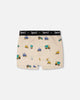 Organic Cotton Boxer Beige Truck Print