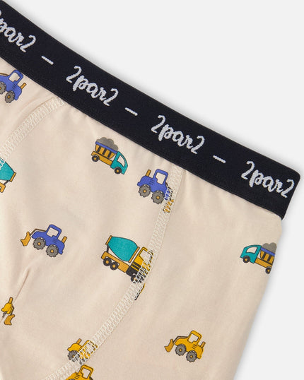 Organic Cotton Printed Adventure Boxers Pack Of 3