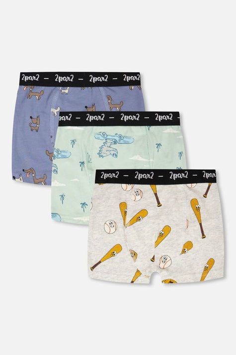 Organic Cotton Printed Boxers Pack Of 3