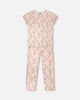 Organic Cotton Women Two-Piece Pyjama Set Pale Pink Bear Print