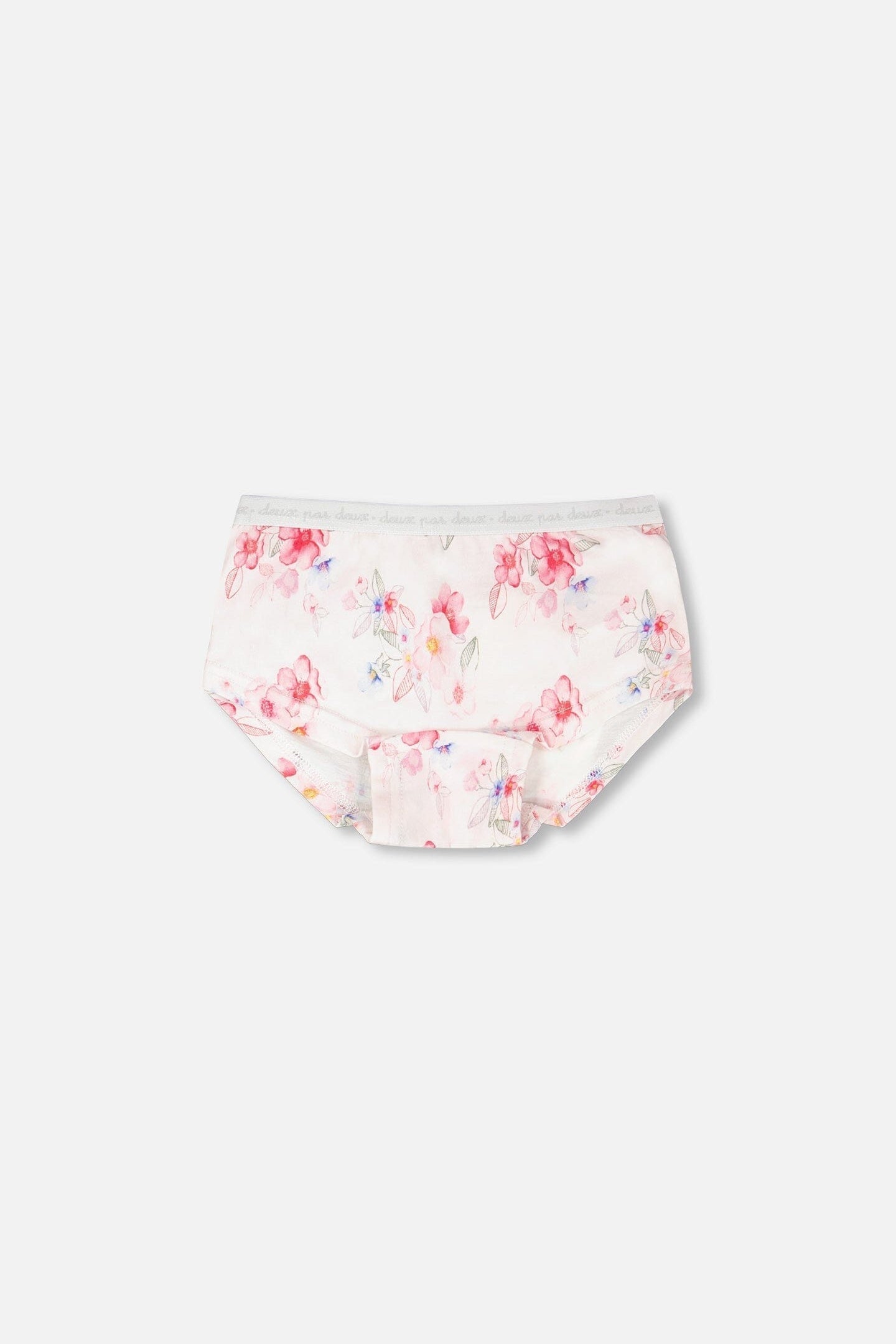 Organic Cotton Boyshort Panty Pink Printed Flowers