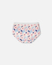 Organic Cotton Boyshort Panty Blue Smiling Flower Print