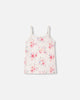 Organic Cotton Tank Underwear Pink Printed Flowers