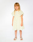 Jacquard Dress White Printed Flowers