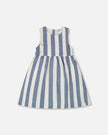 Sleeveless Dress White And Blue Stripes