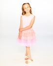 Bi-Material Dress Pale Pink