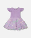 Bi-Material Dress Mauve