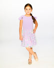 Bi-Material Dress Mauve