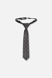 Neck Tie Black Printed Smiles