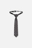 Neck Tie Black Printed Smiles