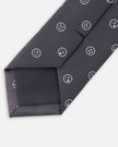 Neck Tie Black Printed Smiles
