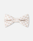 Bow Tie White And Sand Check