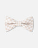 Bow Tie White And Sand Check