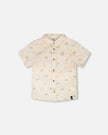 Poplin Shirt Beige Safari Print
