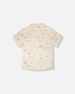 Poplin Shirt Beige Safari Print