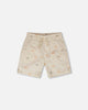 Poplin Shorts Beige Safari Print