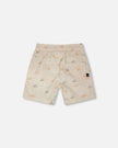 Poplin Shorts Beige Safari Print