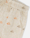 Poplin Shorts Beige Safari Print