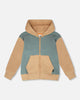 Hooded French Terry Cardigan Mint Green
