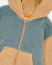 Hooded French Terry Cardigan Mint Green