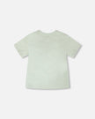 Organic Cotton T-Shirt Mint Green Safari Print