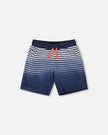 Organic Cotton Shorts Blue Gradient Stripes