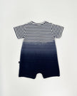 Organic Cotton Romper Blue Gradient Stripes