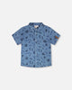 Chambray Short-Sleeve Shirt Blue Printed Skateboards