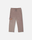 French Terry Sweatpants With Cargo Pocket Taupe